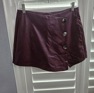 Haute Monde Faux Leather Skort Size M